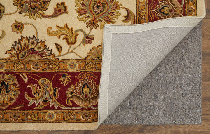 Rectangle/5' x 8'/Ivory/Red