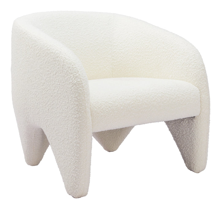 Lopta Accent Chair White - AmericanHomeFurniture
