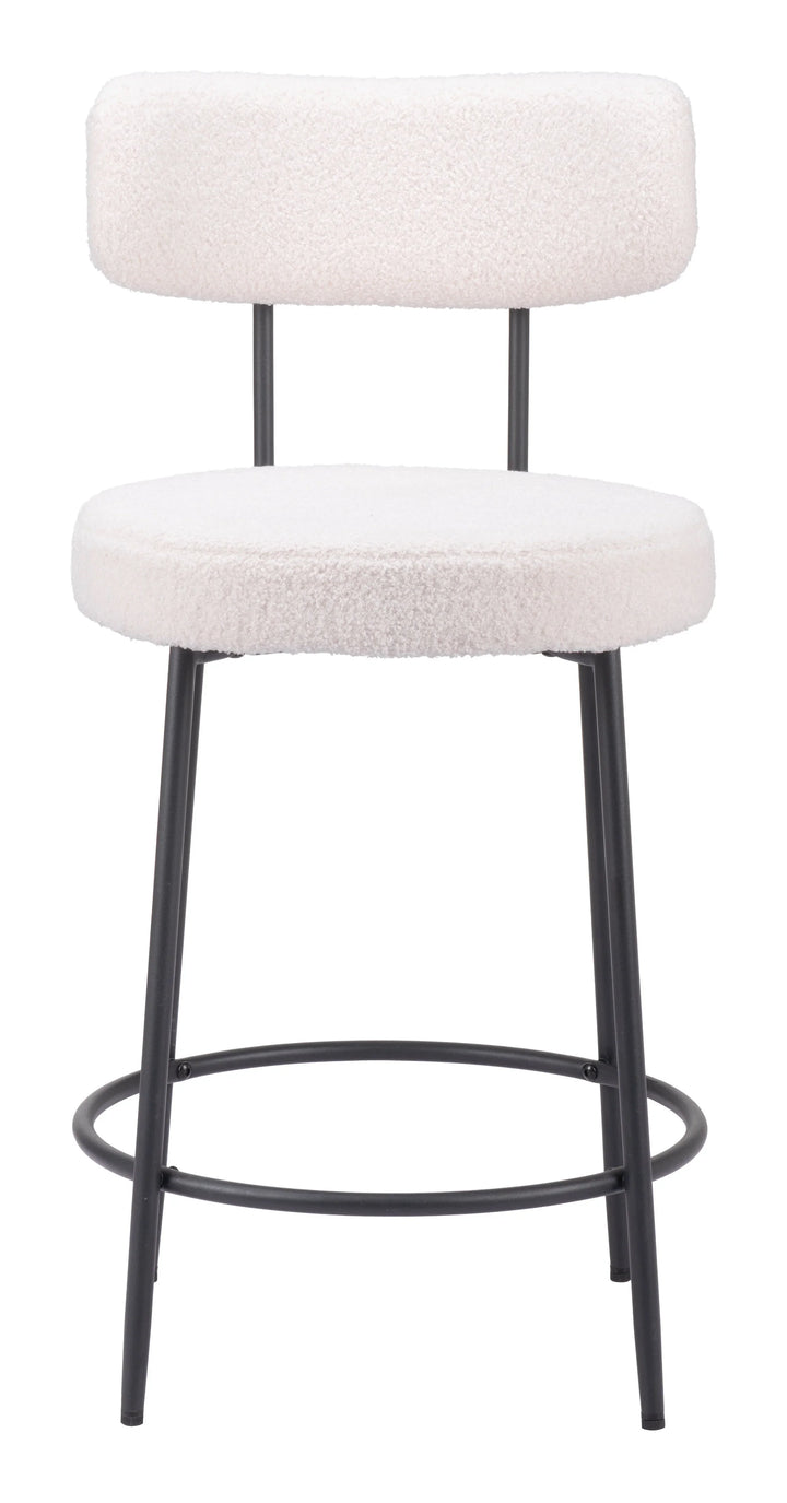 Blanca Counter Stool (Set of 2) Ivory - AmericanHomeFurniture