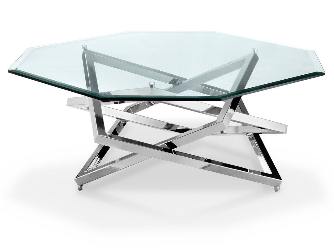 Lenox Square Acadia White Octagonal Cocktail Table - T3790-49