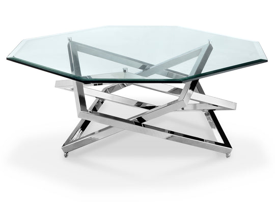Lenox Square Acadia White Octagonal Cocktail Table - T3790-49