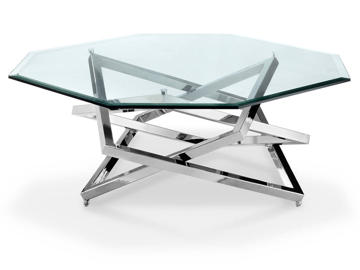 Lenox Square Acadia White Octagonal Cocktail Table - T3790-49