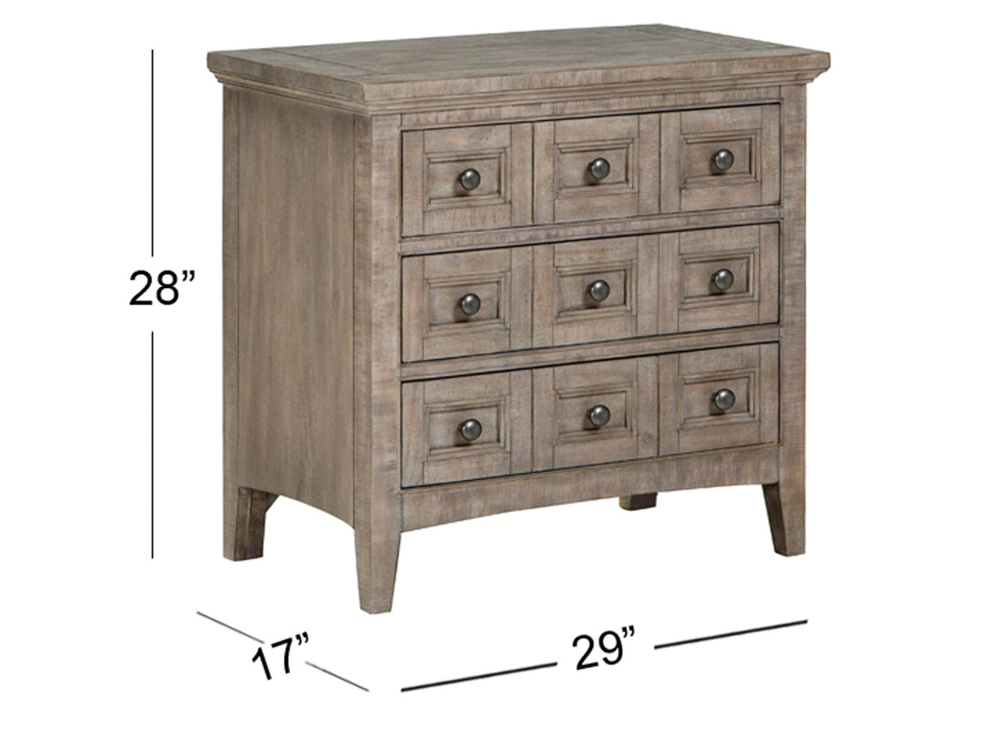 Paxton Place Dovetail Grey Drawer Nightstand - B4805-01