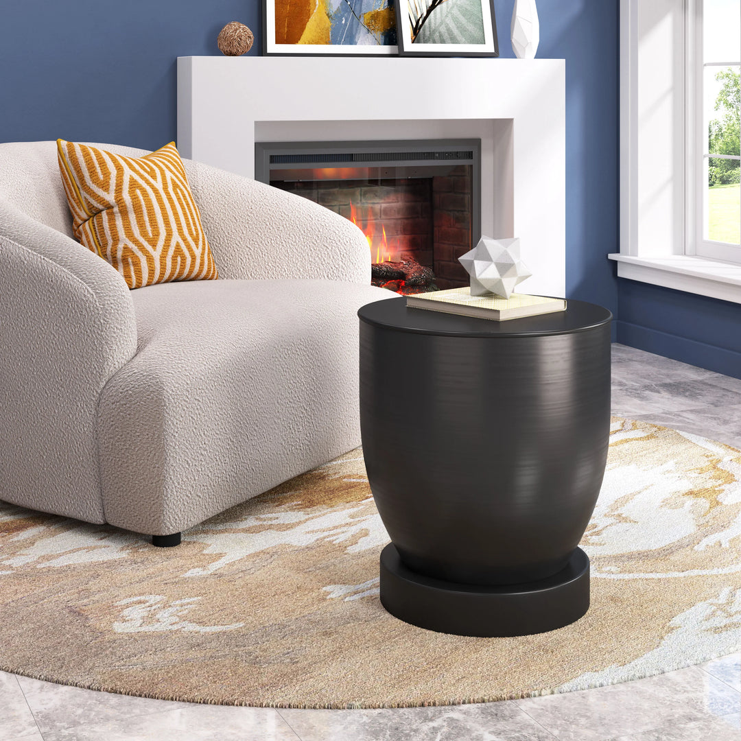 Baku Side Table Black - AmericanHomeFurniture