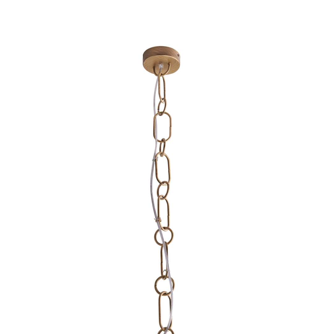 Transparent/Blue Avio Swirl/Blown/Antique Brass