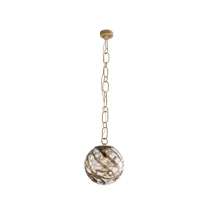 Transparent/Black Swirl/Blown/Antique Brass
