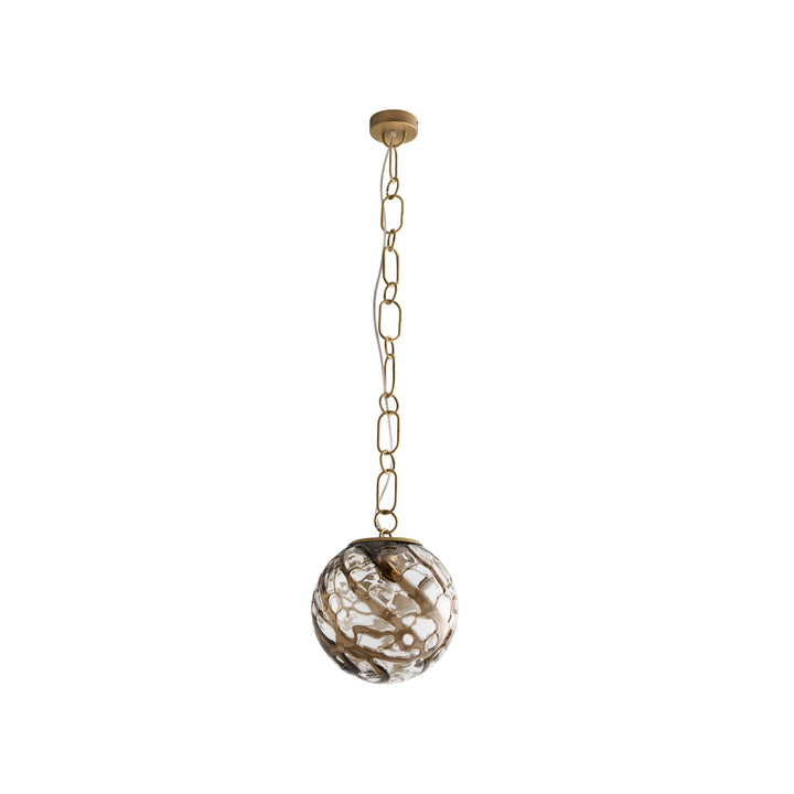 Transparent/Black Swirl/Blown/Antique Brass