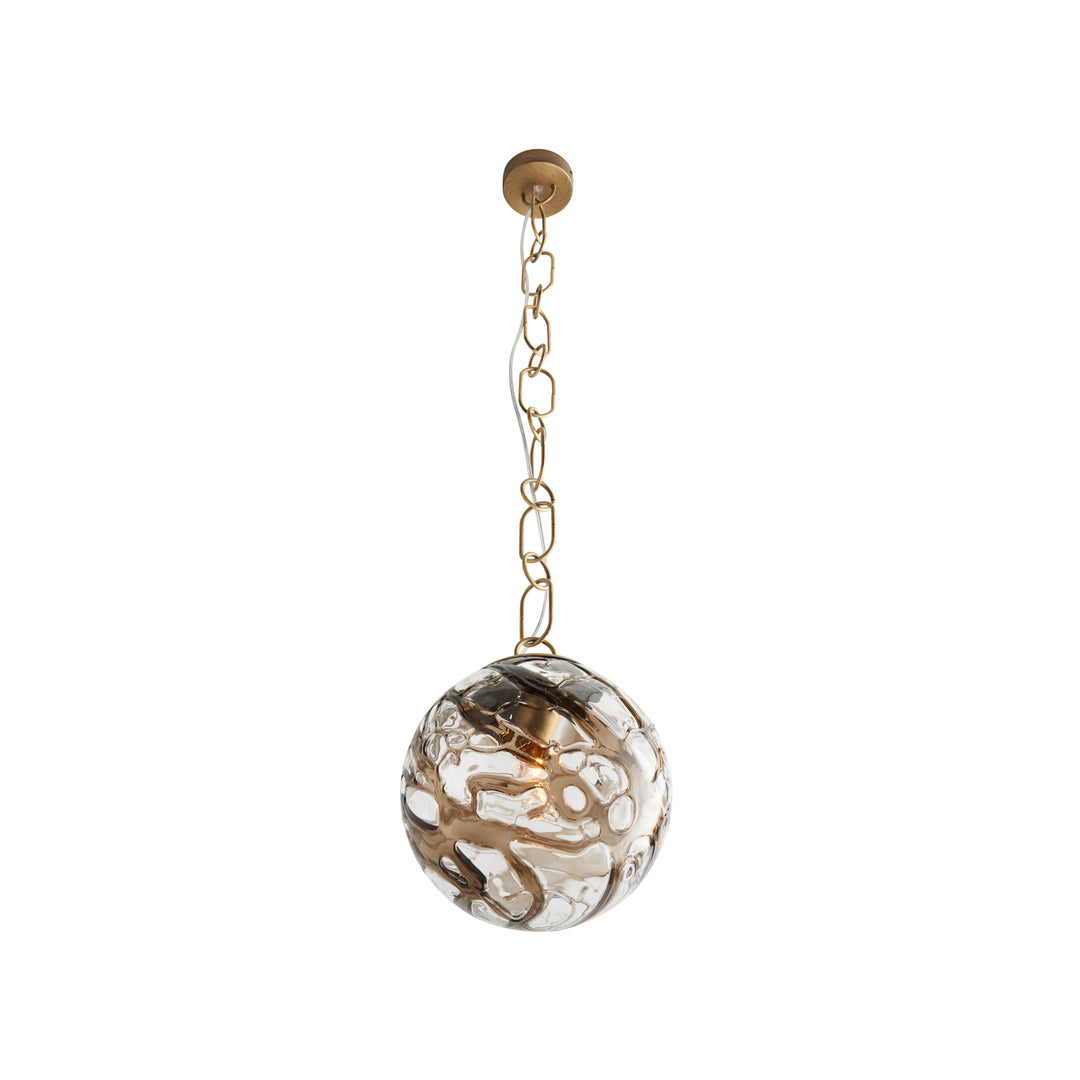 Transparent/Black Swirl/Blown/Antique Brass