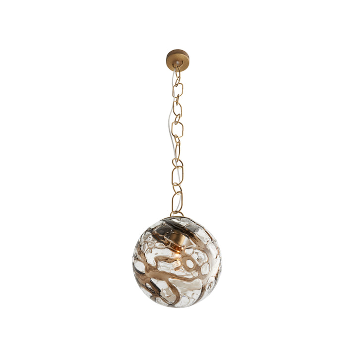 Transparent/Black Swirl/Blown/Antique Brass