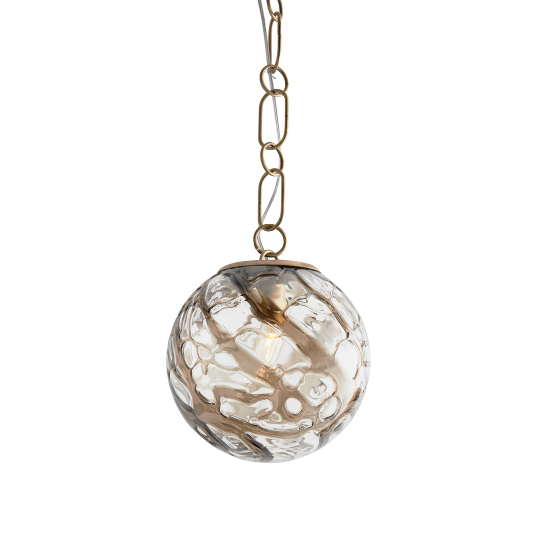 Transparent/Black Swirl/Blown/Antique Brass