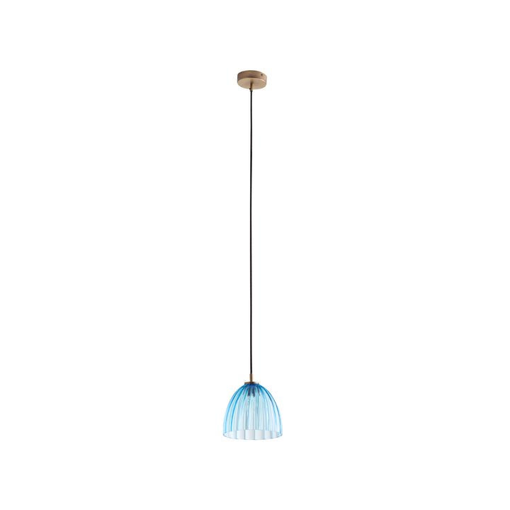Aqua/Blown/Antique Brass