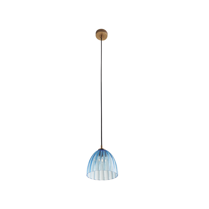 Aqua/Blown/Antique Brass