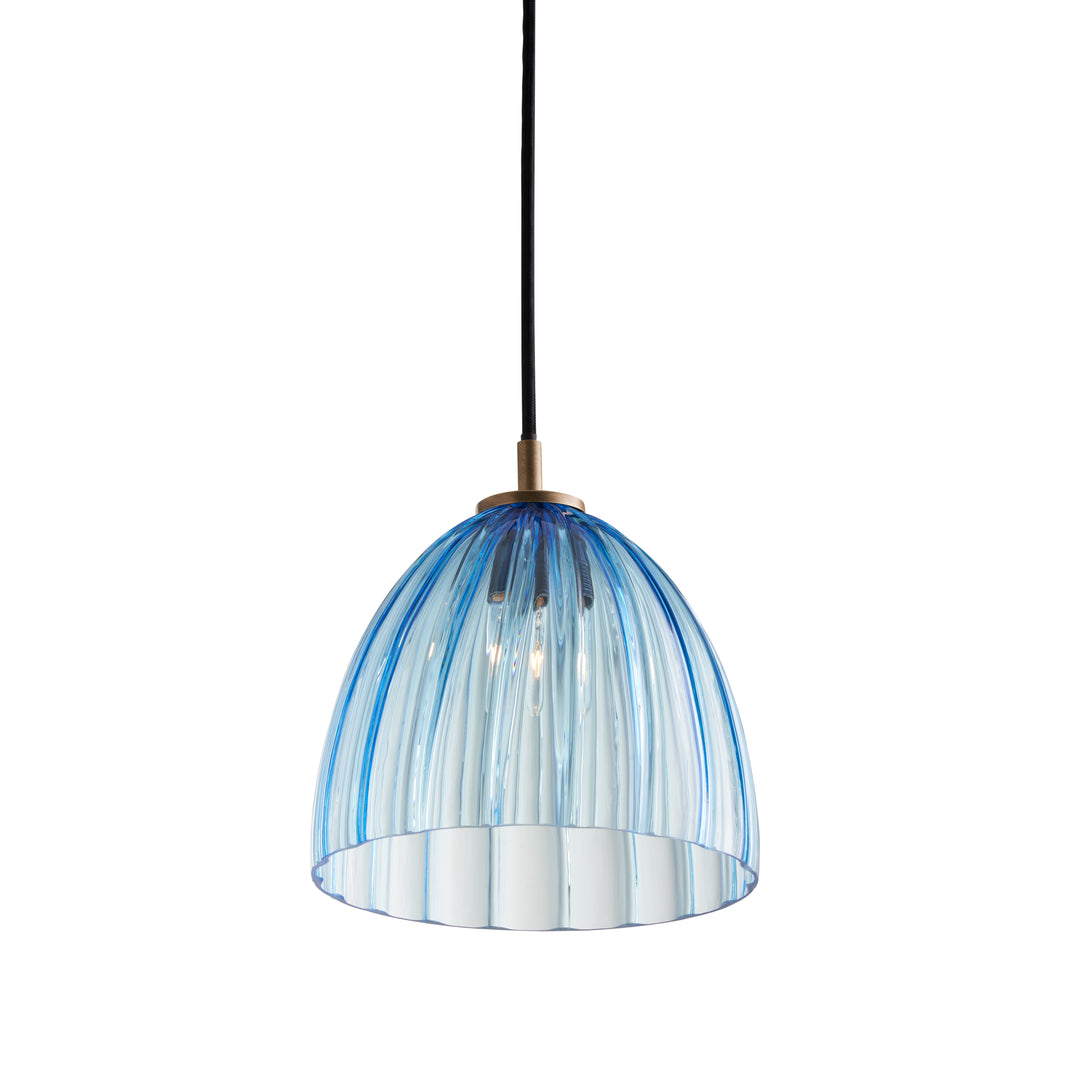 Aqua/Blown/Antique Brass