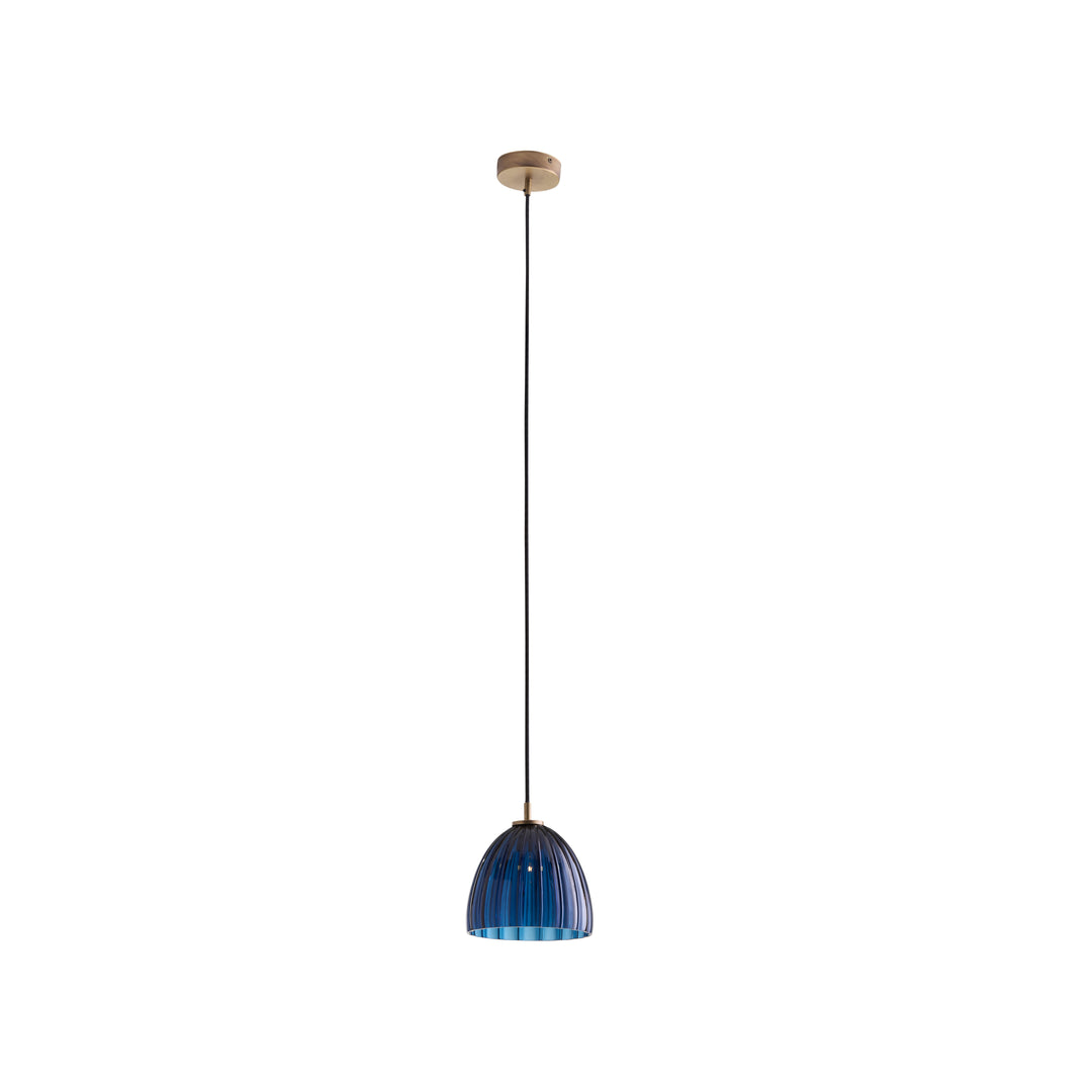 Blue Avio/Blown/Antique Brass