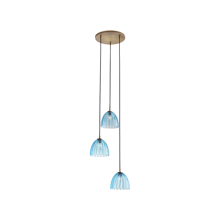 Aqua/Antique Brass