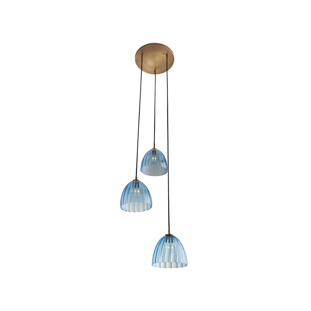 Aqua/Antique Brass