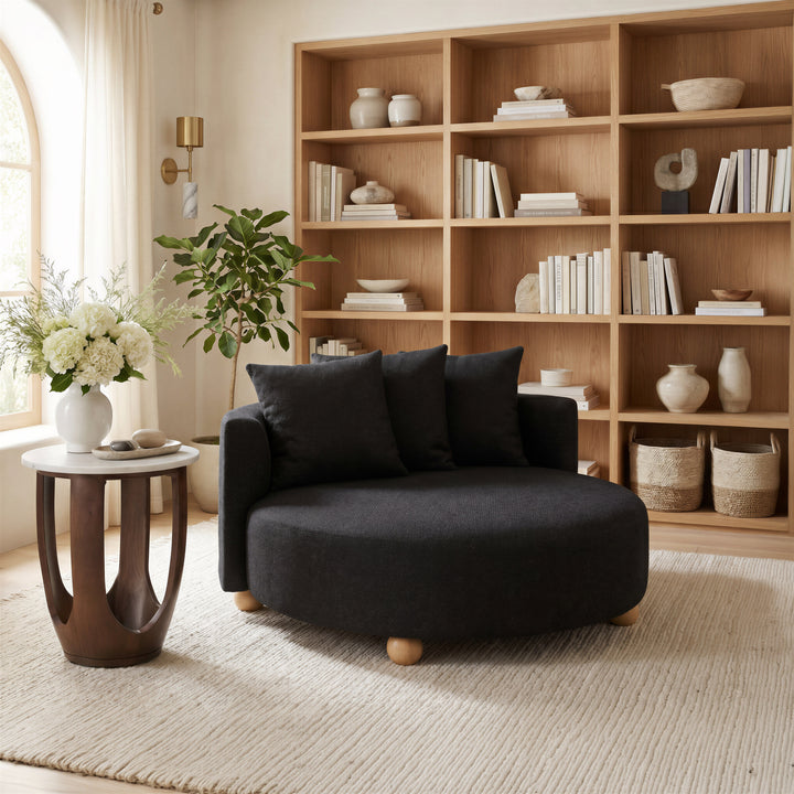 Vaan Side Table White & Walnut - 111039