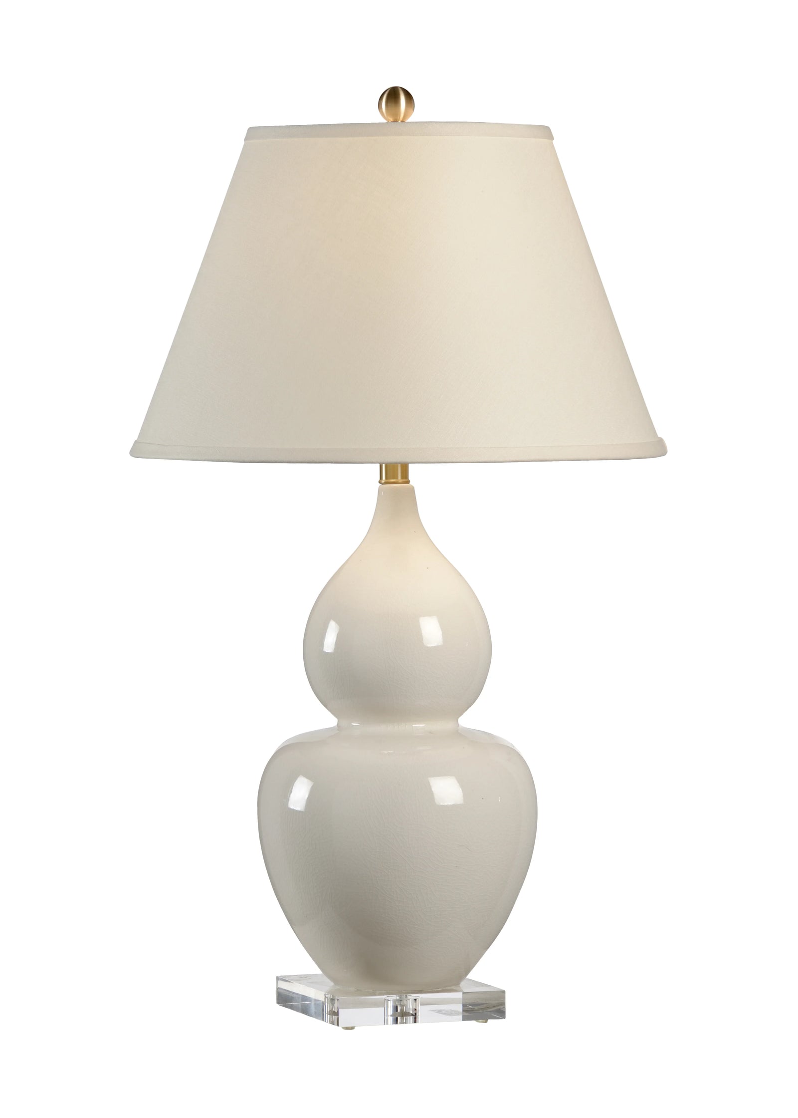 Cream Crackle Glaze/Clear