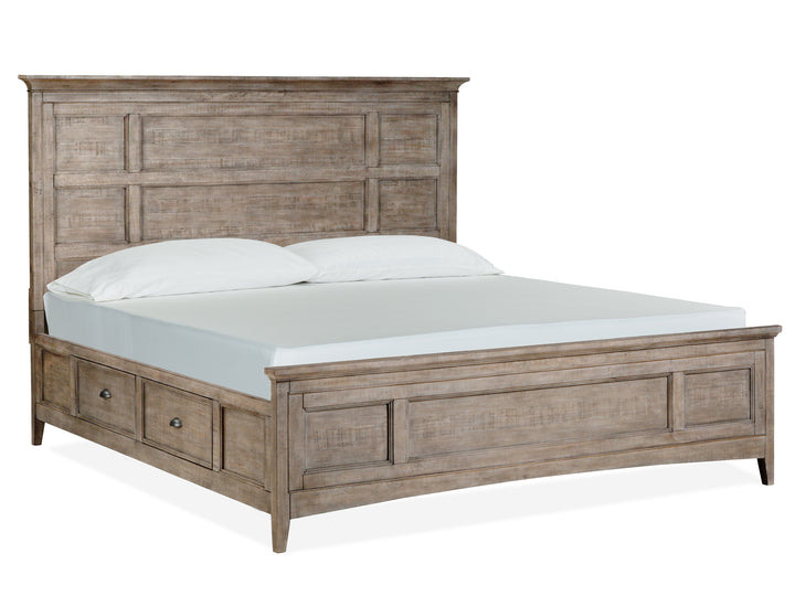 Paxton Place Dovetail Grey King Panel Storage Bed - B4805-65
