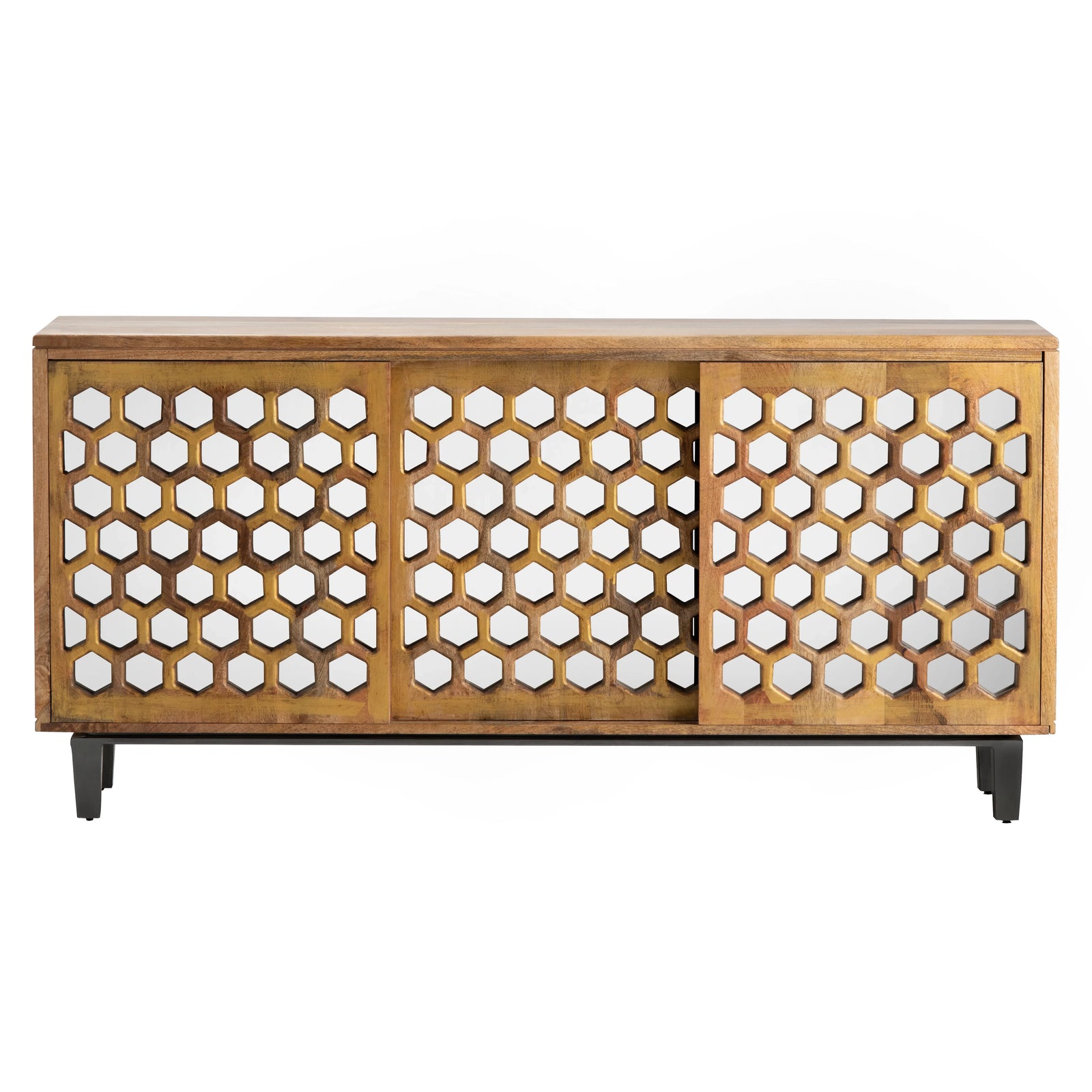 Crestview Collection Bengal Manor Honeycomb Sideboard SIDEBOARDS + CABINETS
