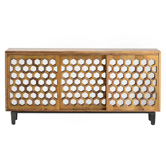 Crestview Collection Bengal Manor Honeycomb Sideboard SIDEBOARDS + CABINETS