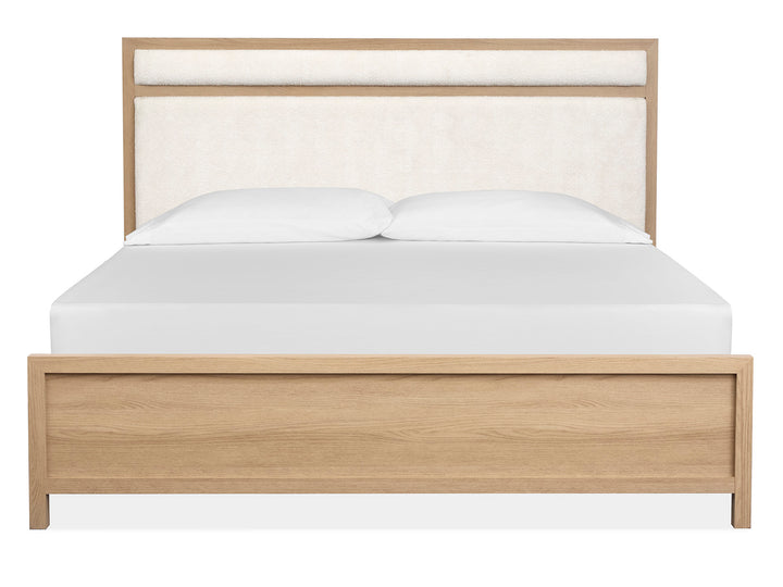 Merrifield Sandstone Beige Queen Upholstered Panel Bed - B5906-55