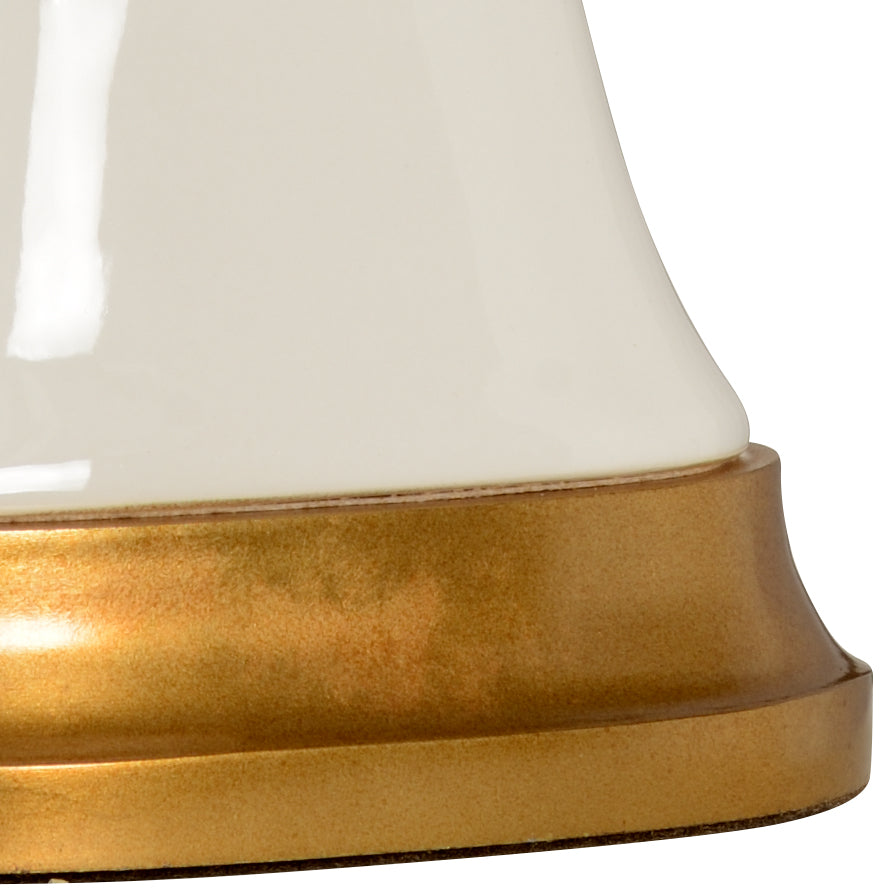 White Glaze/Antique Gold Leaf