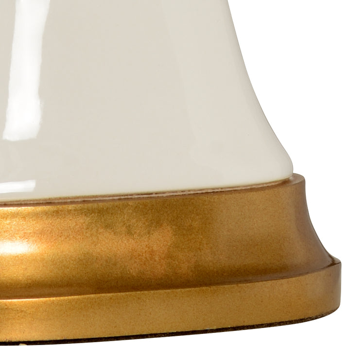 White Glaze/Antique Gold Leaf
