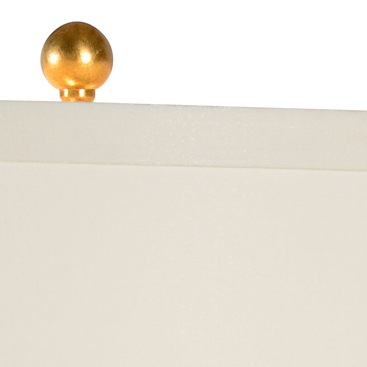 White Glaze/Antique Gold Leaf