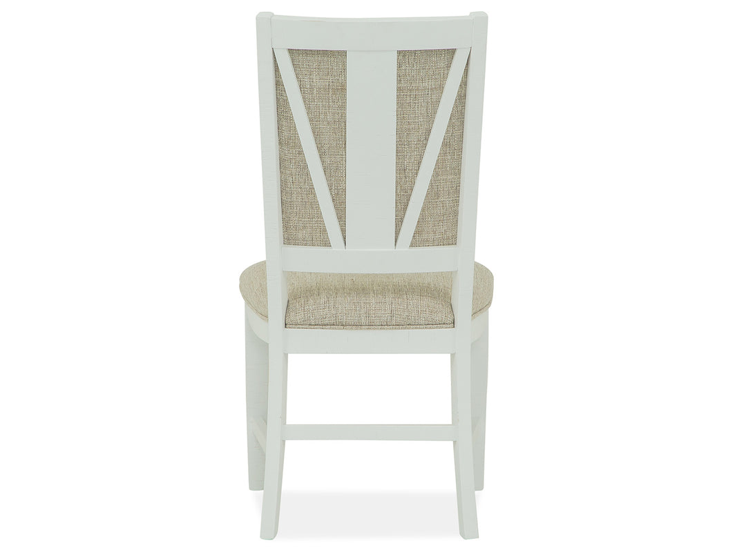 Heron Cove Chalk White And Dovetail Grey Upholstered Side Chair - Set of 2 - D4400-65