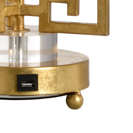 Greek Key Gold Lamp - 69406