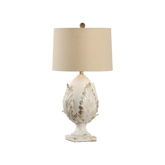 Small Cream Artichoke Lamp - 69453