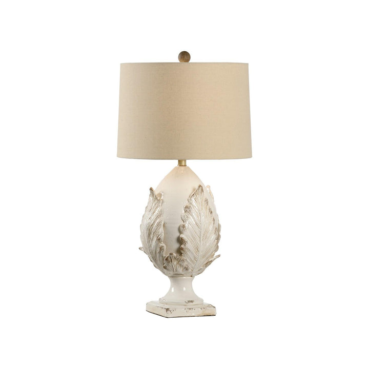 Small Cream Artichoke Lamp - 69453