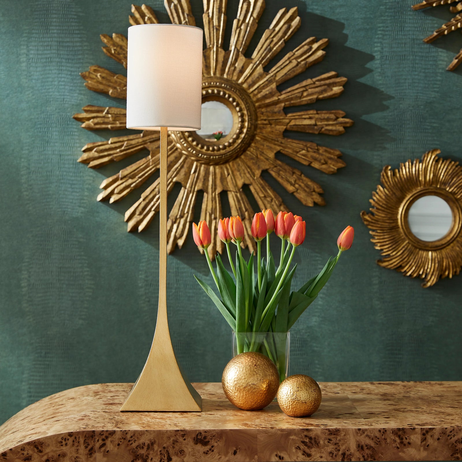 American Home Furniture Chelsea House Gold Leaf Buffet Lamp