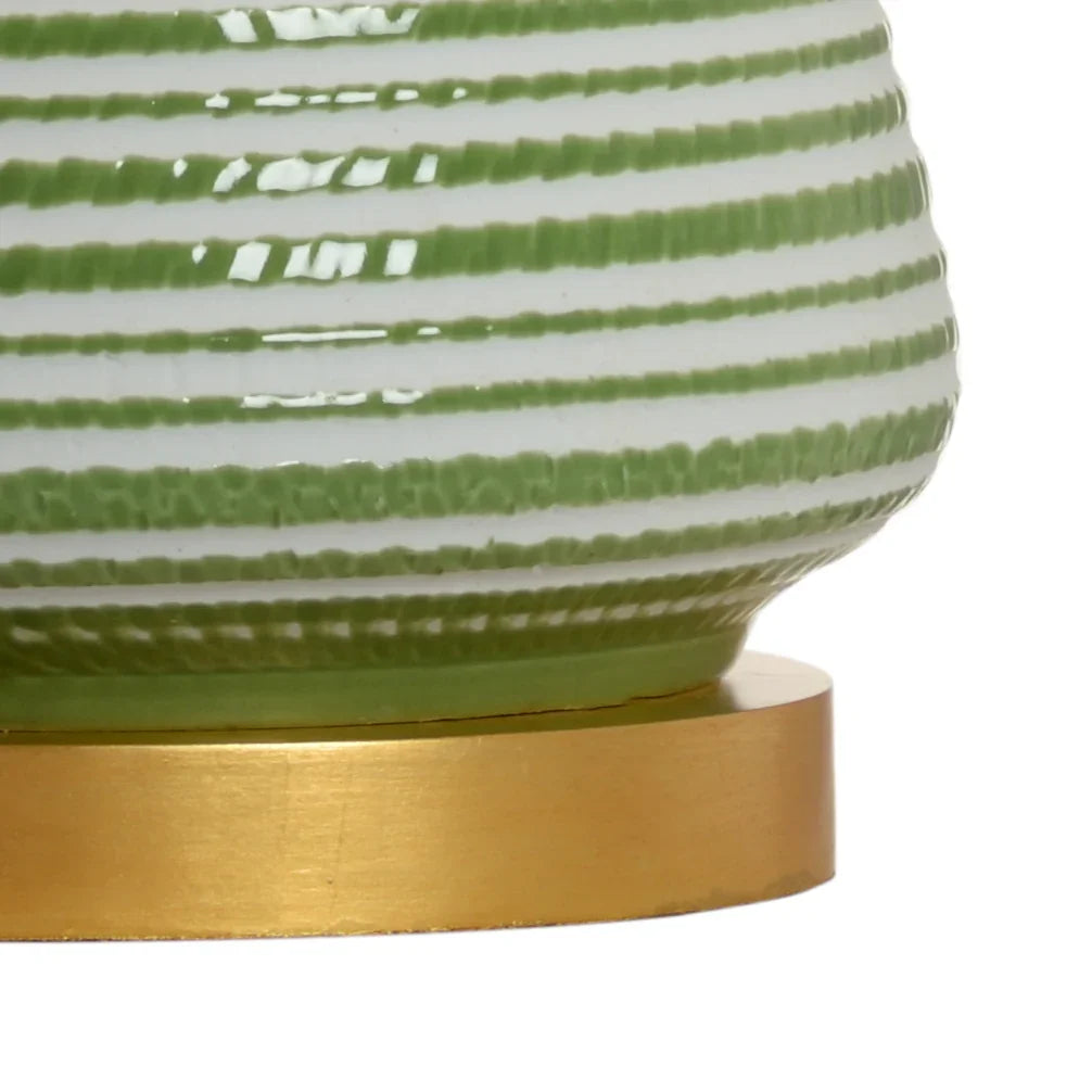 Green/White Glaze/Antique Gold Leaf