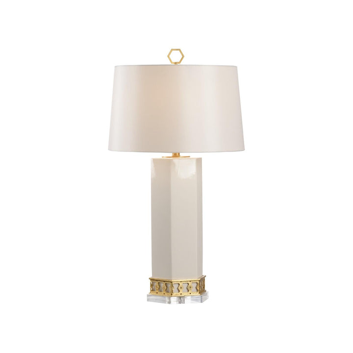 White Glaze/Antique Gold Leaf/Clear