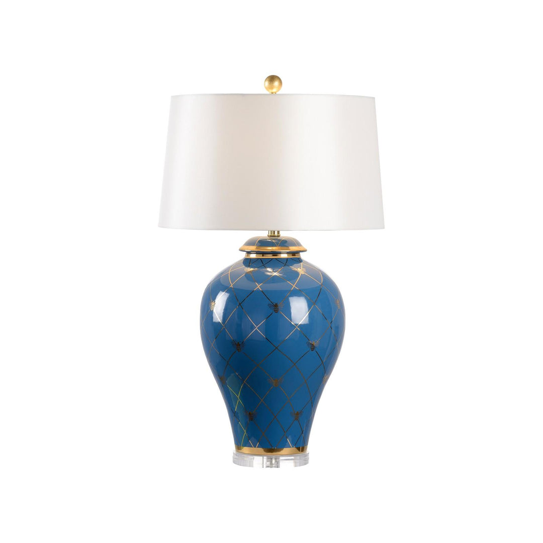 Blue Glaze/Metallic Gold