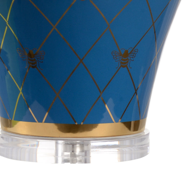 Blue Glaze/Metallic Gold