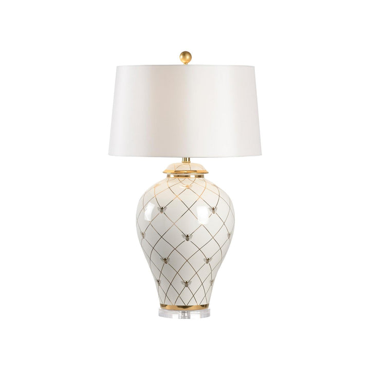 White Glaze/Metallic Gold/Clear