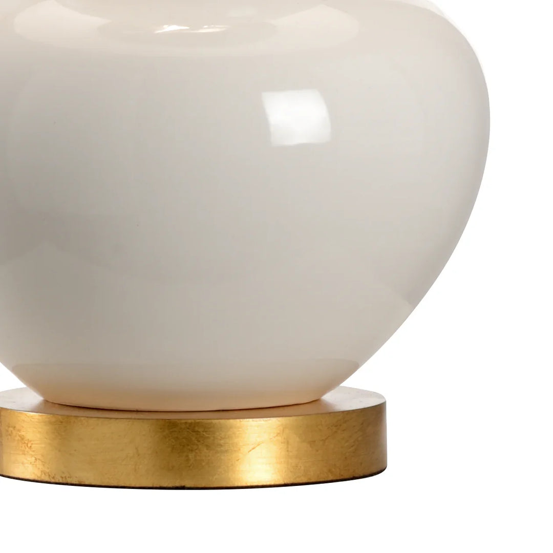 White Glaze/Antique Gold Leaf