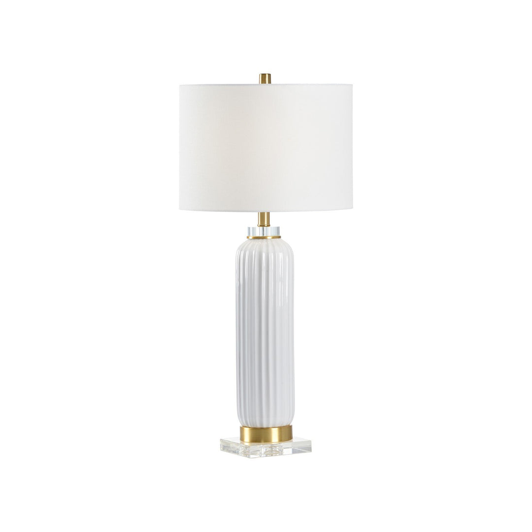 White Glaze/Antique Brass/Clear