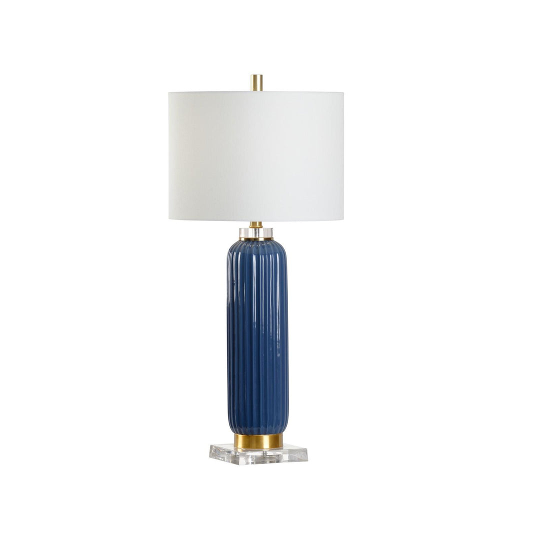 Blue Glaze/Antique Brass/Clear