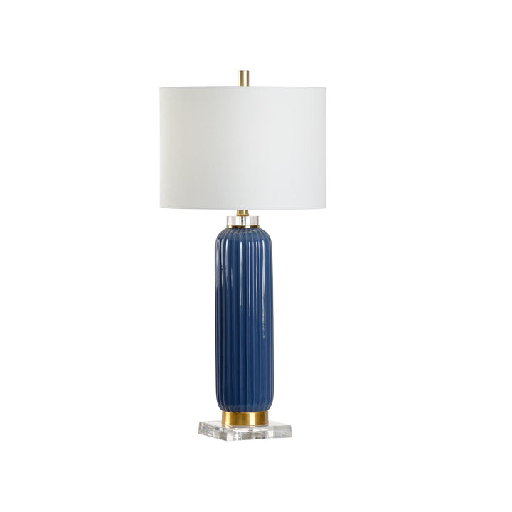 Blue Glaze/Antique Brass/Clear