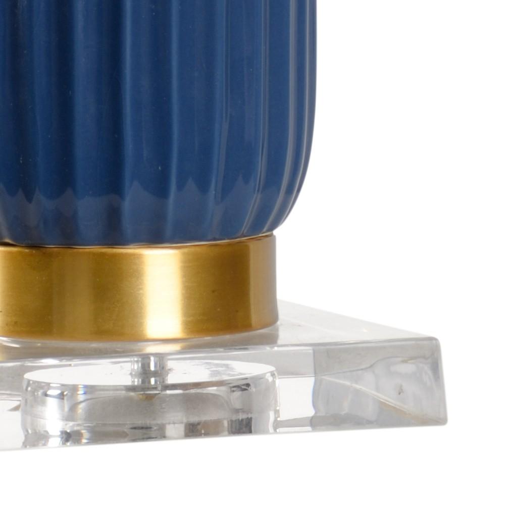 Blue Glaze/Antique Brass/Clear