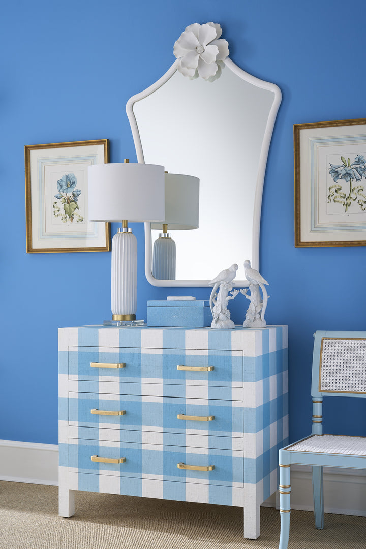 Blue Glaze/Antique Brass/Clear