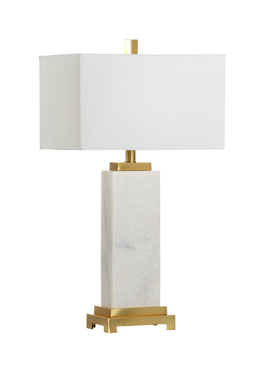 White Kennedy Marble Lamp - 69959