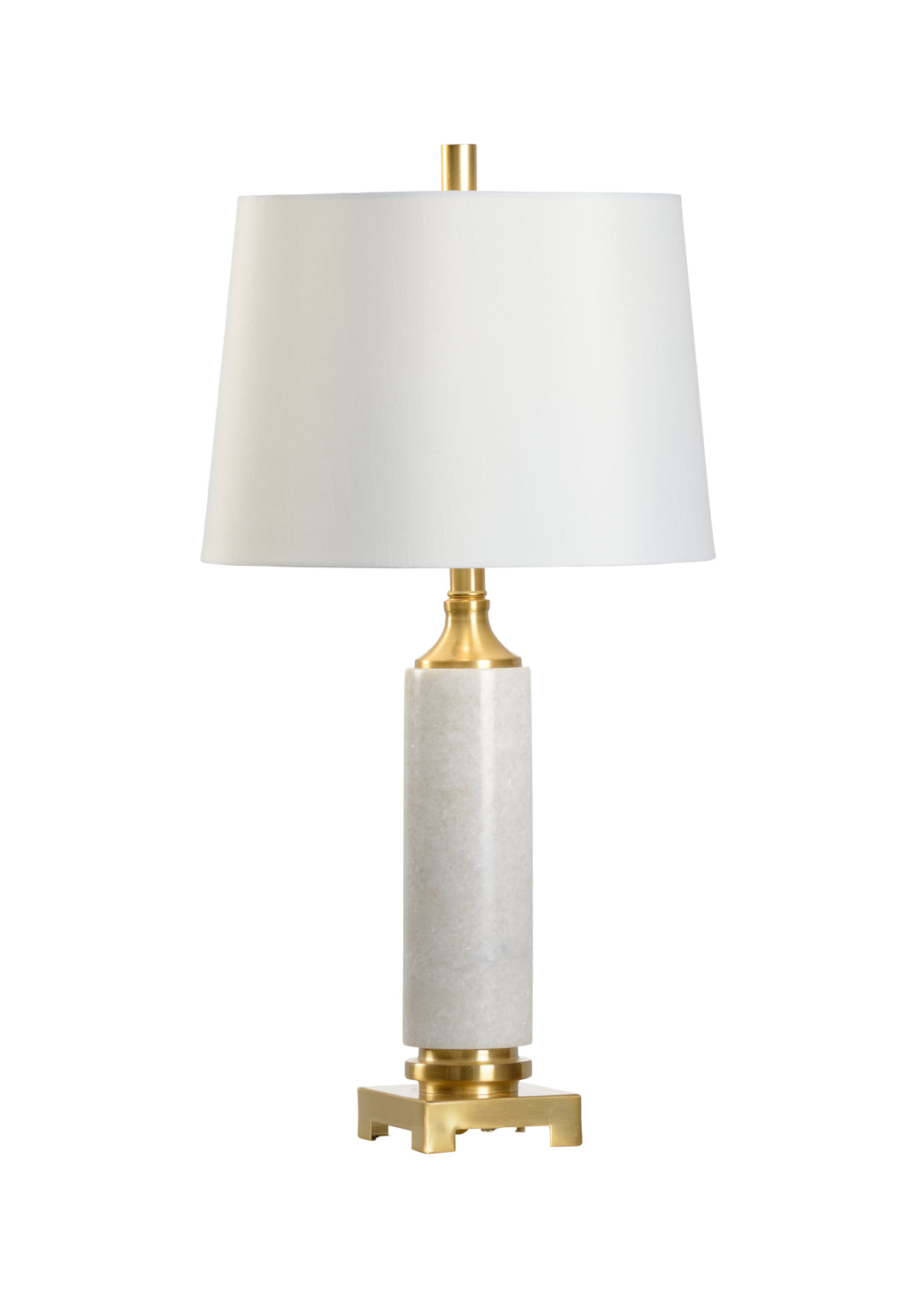 Round White Crosby Lamp - 69960