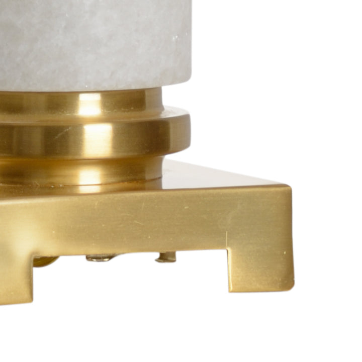 Round White Crosby Lamp - 69960