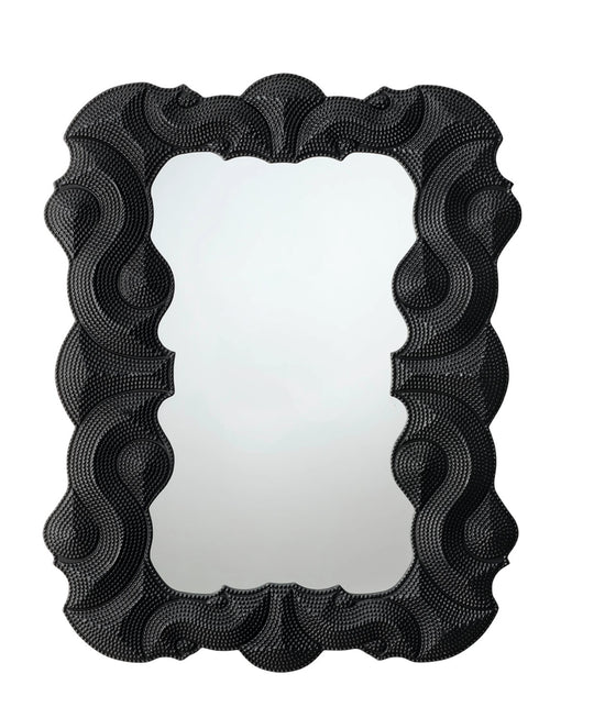Jamie Young Baroque Resin Wall Mirror, Black WALL MIRRORS