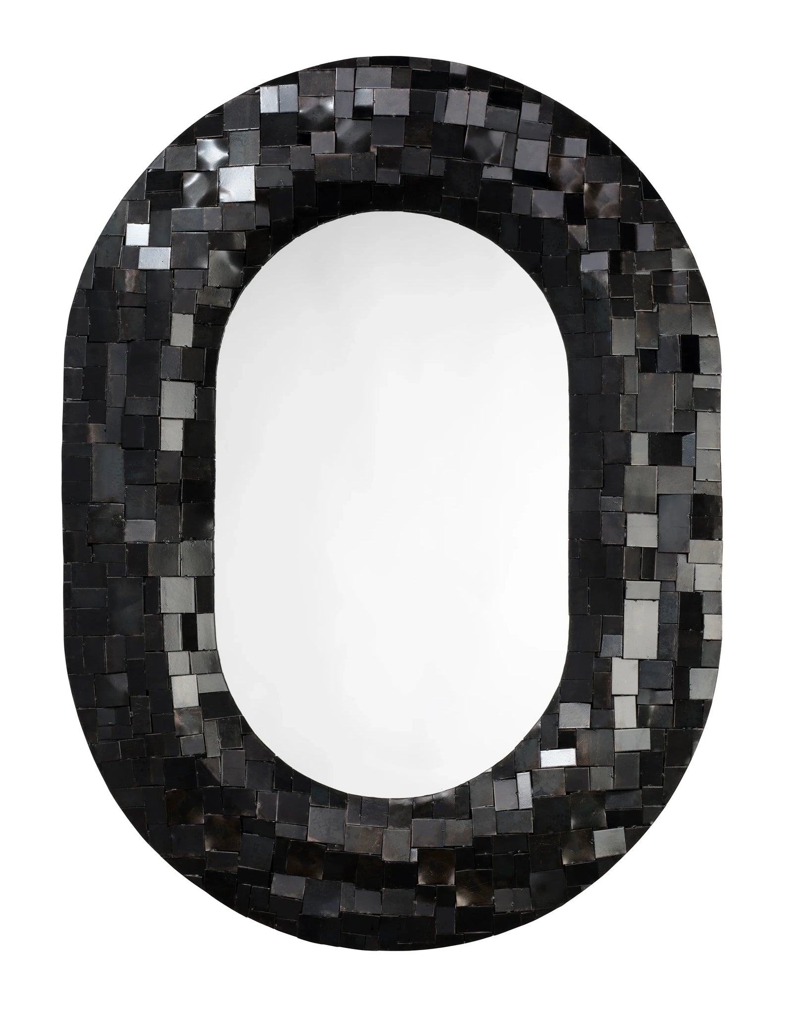 Jamie Young Enigma Iron Oval Wall Mirror WALL MIRRORS
